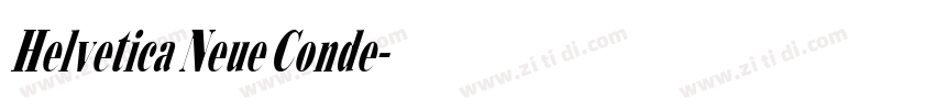 Helvetica Neue Conde字体转换